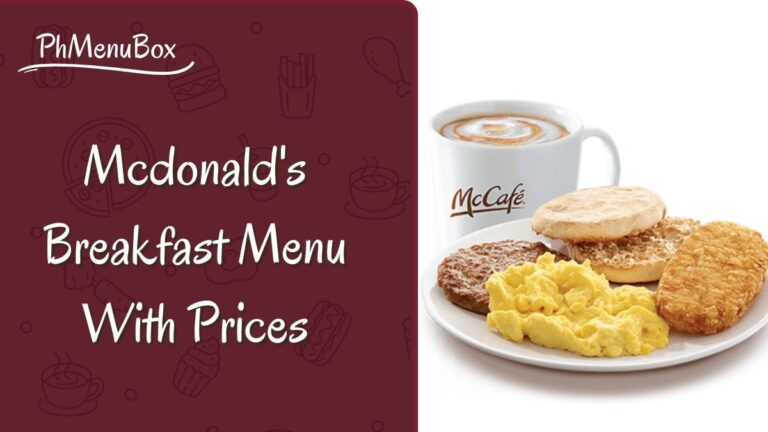 Mcdonald's Breakfast Menu With Prices