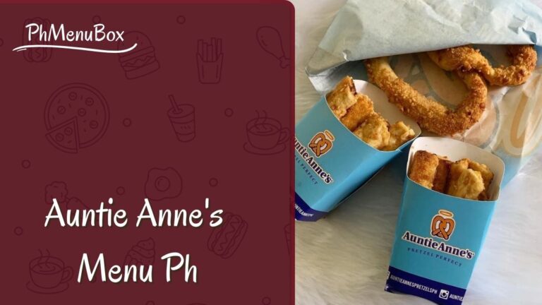 Auntie Anne's Menu Ph