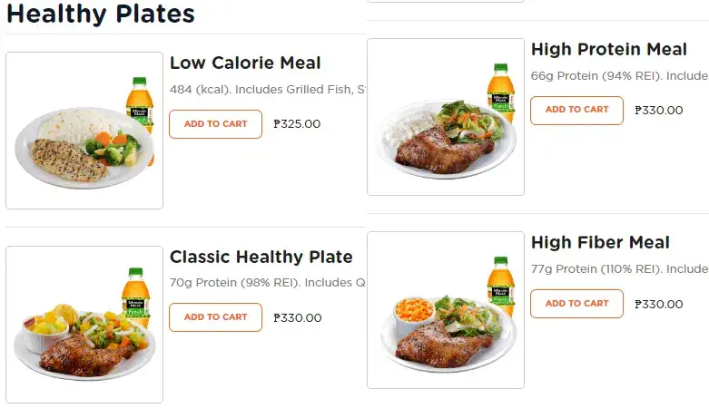 Healthy Plates Menu Price