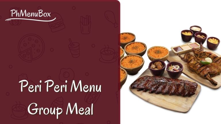 Peri Peri Menu Group Meal