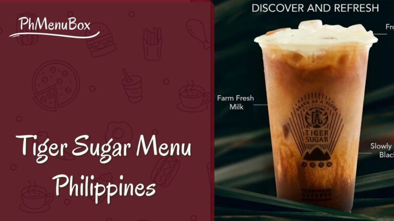 Tiger Sugar Menu Philippines