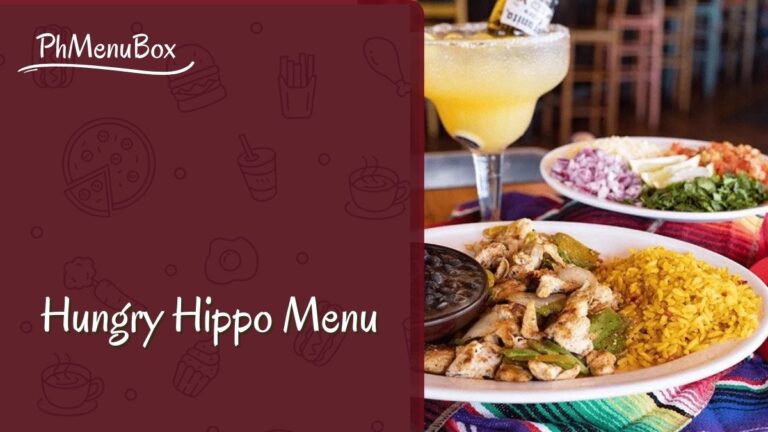 Hungry Hippo Menu