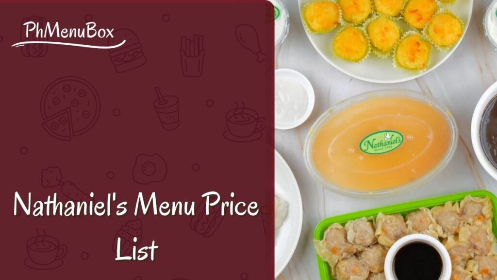 Nathaniel's Menu Price List