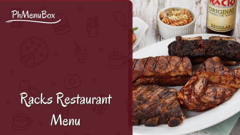 Racks Restaurant Menu