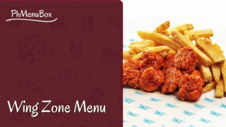 Wing Zone Menu