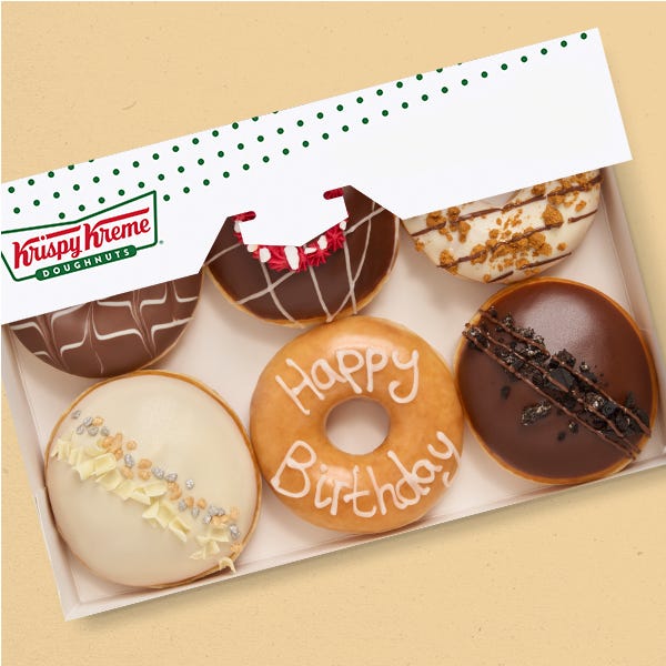 Krispy Kreme Box of 6 Doughnuts