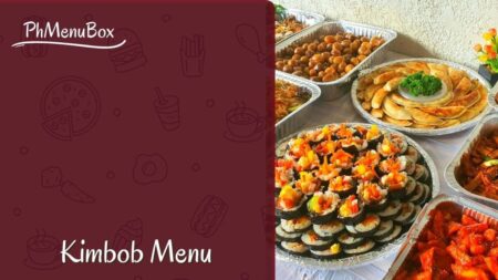 Kimbob Menu