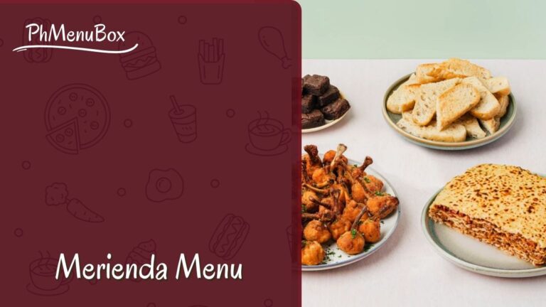 Merienda Menu