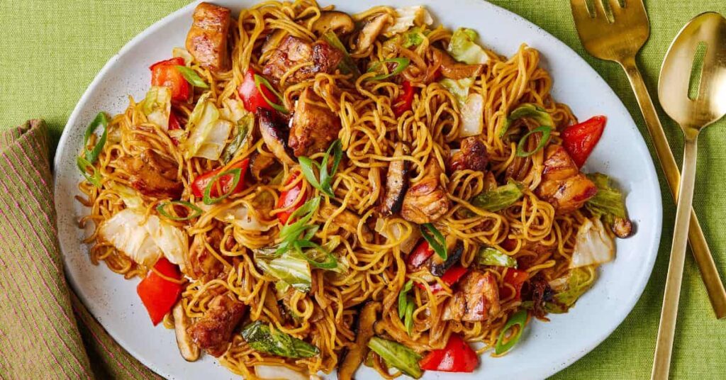 Mushroom Chicken and noodles