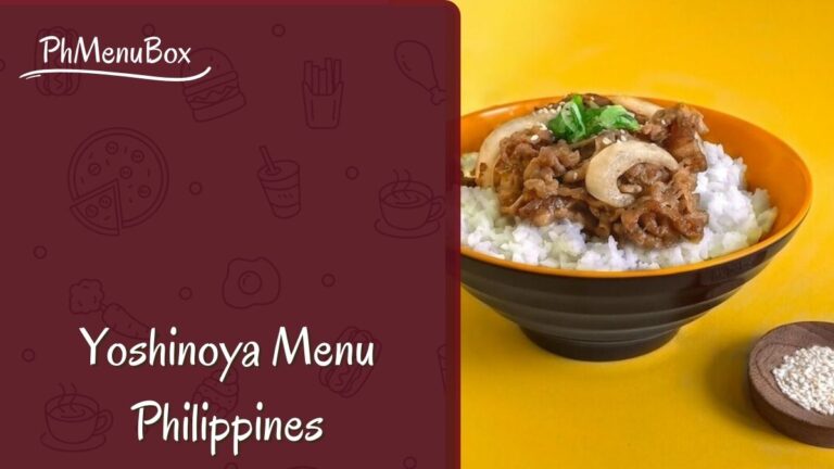 Yoshinoya Menu Philippines