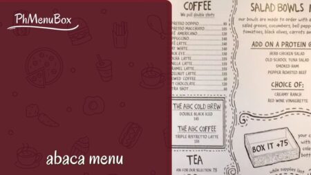 abaca menu