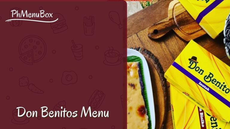 Don Benitos Menu