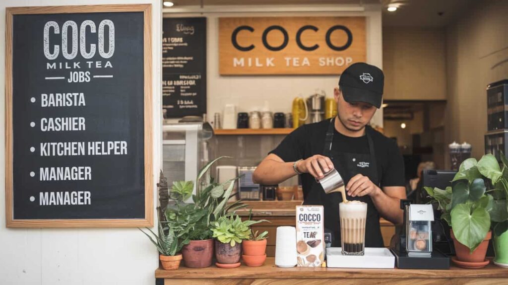 What jobs are offered at CoCo Milk Tea?