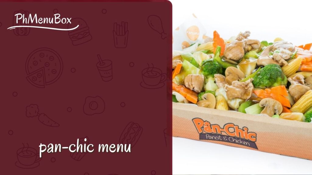 pan-chic menu