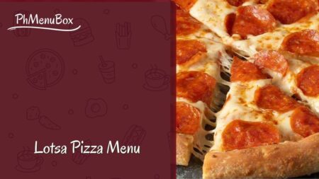 Lotsa Pizza Menu