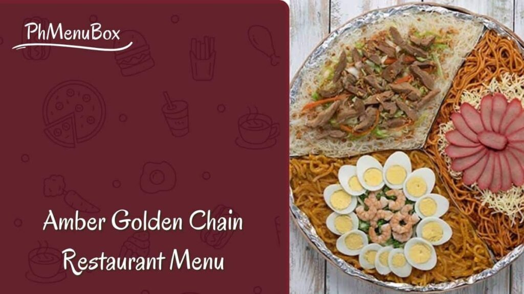 amber golden chain restaurant menu